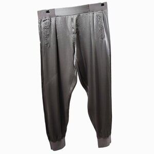 ATM Anthony Thomas Mellilo Silk Joggers Pants L Gray FLAW